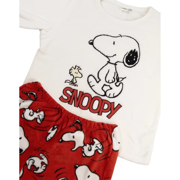 Peanuts Dam/Dam Snoopy Lång Pyjamas Set S Röd/Vit Red/White S