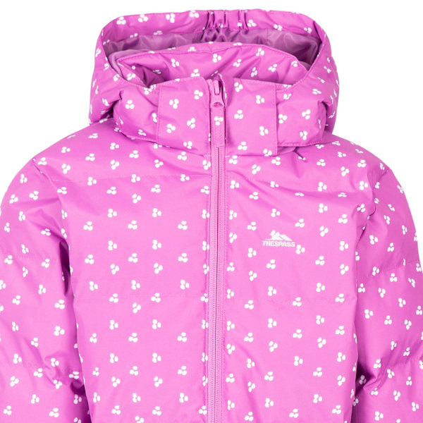 Trespass Flickor Combine Vadderad Jacka 5-6 År Djup Rosa Deep Pink 5-6 Years