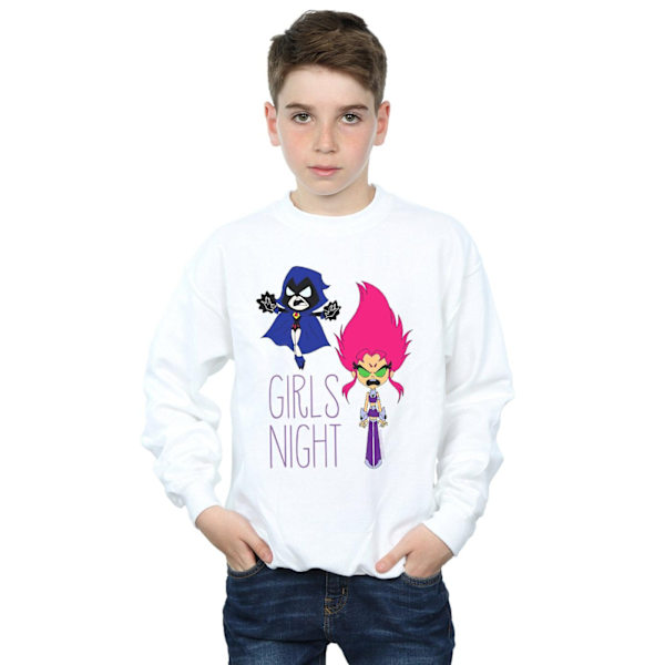 DC Comics Boys Teen Titans Go Girls Night Sweatshirt 12-13 År White 12-13 Years