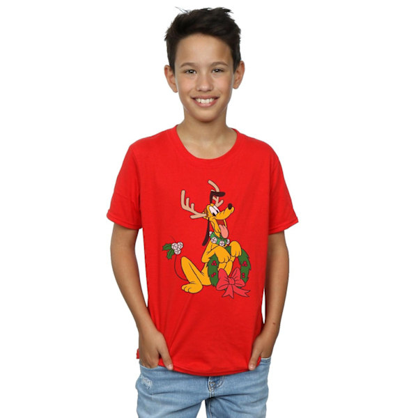 Disney Boys Pluto Jul Ren T-Shirt 12-13 År Röd Red 12-13 Years