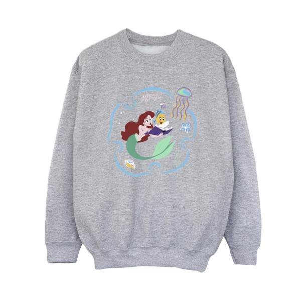Disney Boys The Little Mermaid Läser En Bok Sweatshirt 5-6 År Sports Grey 5-6 Years