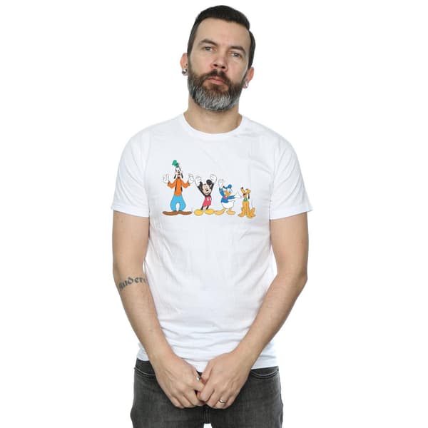 Disney Herr Mickey Mouse Vänner T-Shirt M Vit White M