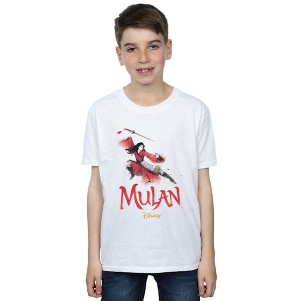 Disney Boys Mulan Movie Pose T-Shirt 9-11 år Vit White 9-11 Years