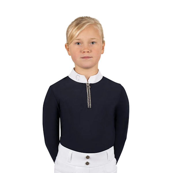 Coldstream Barn/Barn Next Generation Elrick Tävlingsskjorta för Barn Navy 11-12 Years