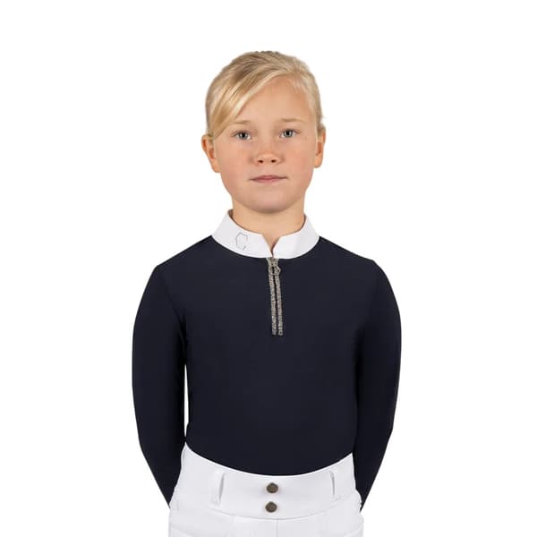 Coldstream Barn/Barn Next Generation Elrick Tävlingsskjorta Navy 13-14 Years