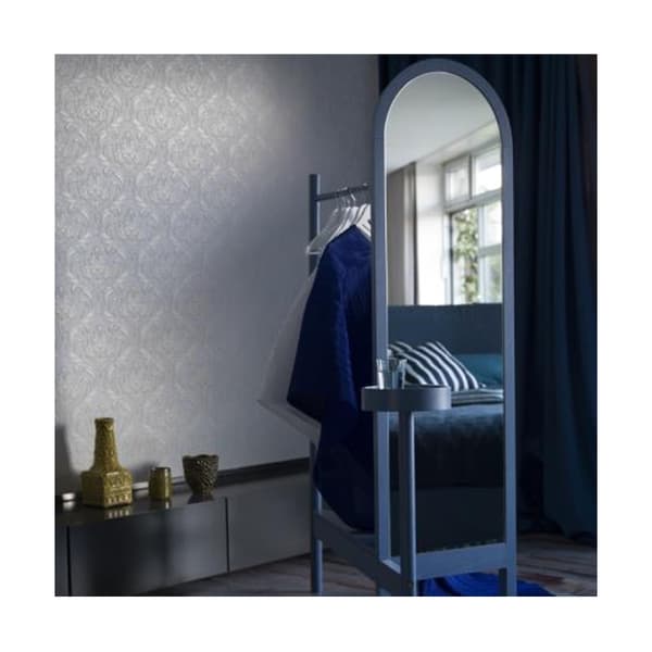 Brewster Anaglypta High Trad Texturerad Vinyltapet 10m x 53cm Silver 10m x 53cm