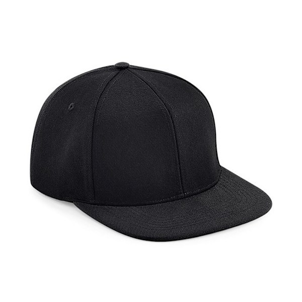 Beechfield 6 Panel Snapback Cap One Size Svart Black One Size
