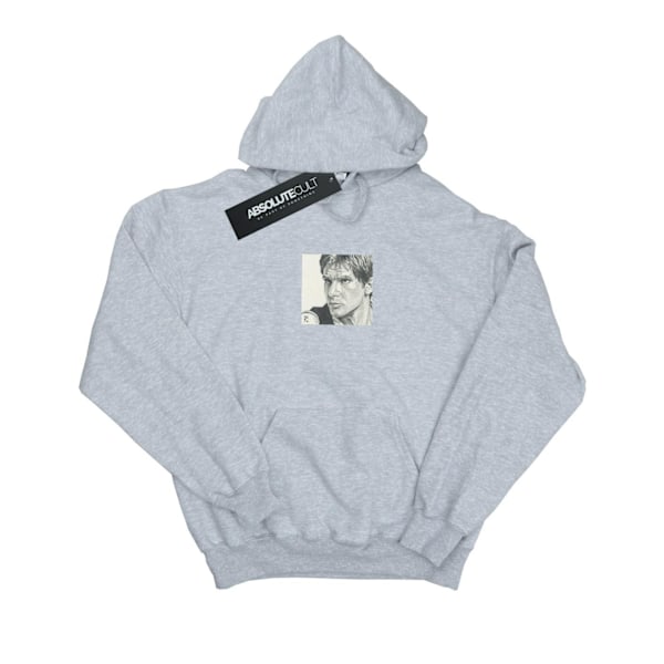 Star Wars Boys Han Solo Drawing Hoodie 5-6 år Sports Grey Sports Grey 5-6 Years