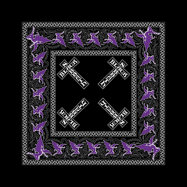 Black Sabbath Unisex Vuxen Cross Logo Bandana En Storlek Svart/Vit Black/White One Size