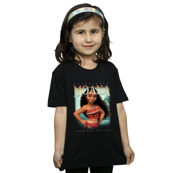 Moana Girls Montage Cotton T-Shirt 5-6 år Svart Black 5-6 Years