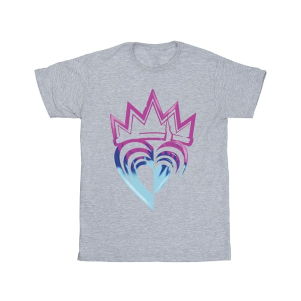 Disney Boys Descendants Rosa Krona T-shirt 7-8 År Sports Grå Sports Grey 7-8 Years