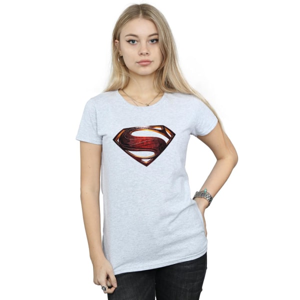 Superman Dam/Ladies Logotyp bomull T-shirt XL Sportgrå Sports Grey XL