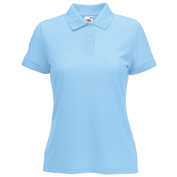 Fruit Of The Loom Dam/Dam Lady Fit Kortärmad Polotröja Sky Blue L