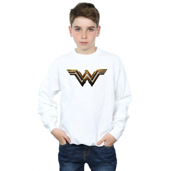 DC Comics Boys Justice League Film Wonder Woman Emblem Sweatsh White 5-6 Years
