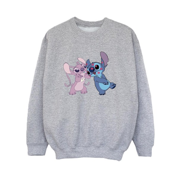 Disney Boys Lilo & Stitch Kisses Sweatshirt 9-11 år Sports G Sports Grey 9-11 Years