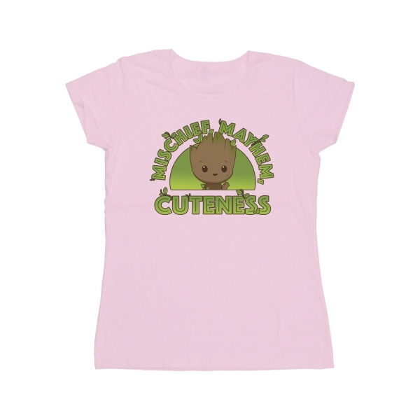 Marvel Womens/Ladies I Am Groot Mischief Mayhem T-shirt i bomull Baby Pink XL