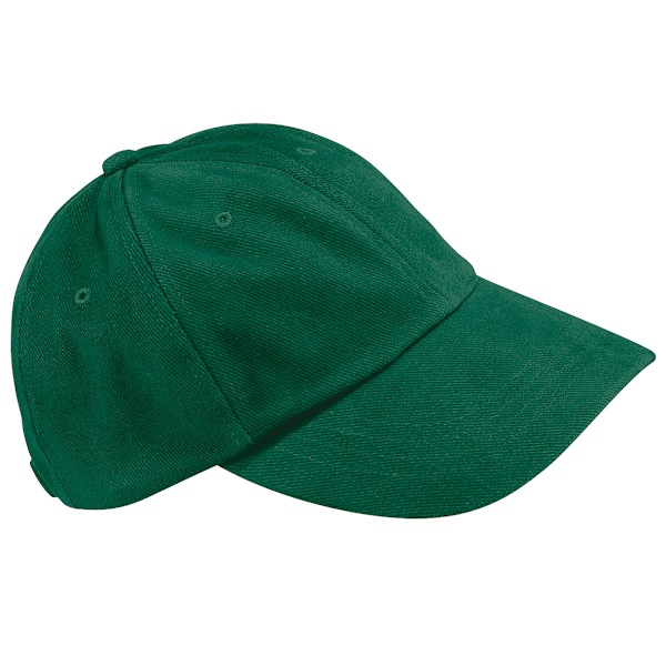 Beechfield Unisex Lågprofilerad Tung Borstad Bomulls Basebollkeps Forest One Size
