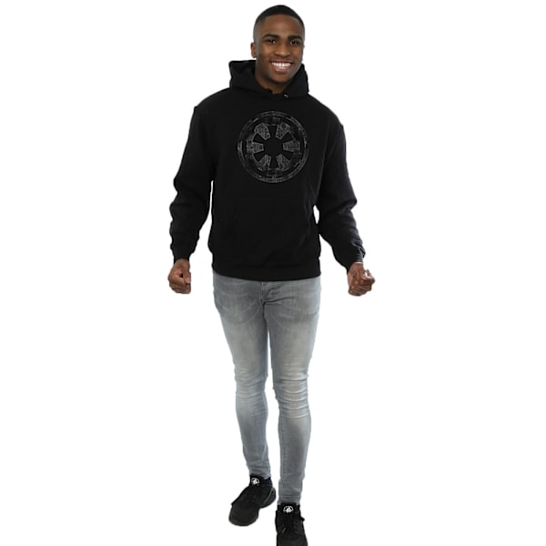 Star Wars: Rogue One Mens Galactic Empire Plans Hoodie 3XL Svart Black 3XL