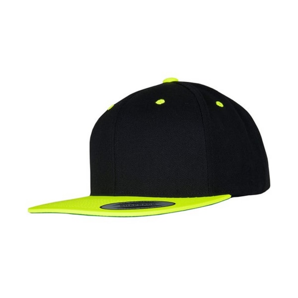 Yupoong The Classic Premium Snapback 2-Tone Cap One Size B Black/Neon Yellow One Size