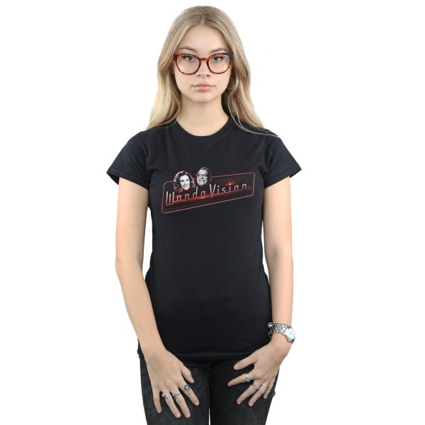 Marvel Dam/Kvinnor WandaVision Smiles Bomull T-shirt L Svart Black L