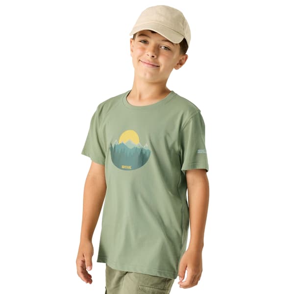 Regatta Barn/Kids Bosley Palm Tree T-shirt 3-4 år Ljus Light Sage 3-4 Years