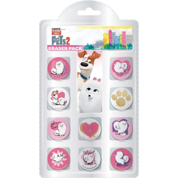 The Secret Life Of Pets 2 Characters Erasers (paket med 10) En S Multicoloured One Size