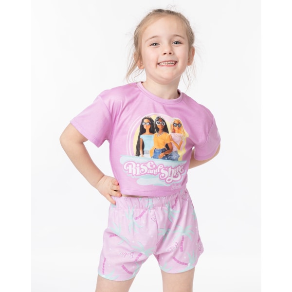 Barbie Girls Kort Pyjamas Set 9-10 År Rosa Pink 9-10 Years
