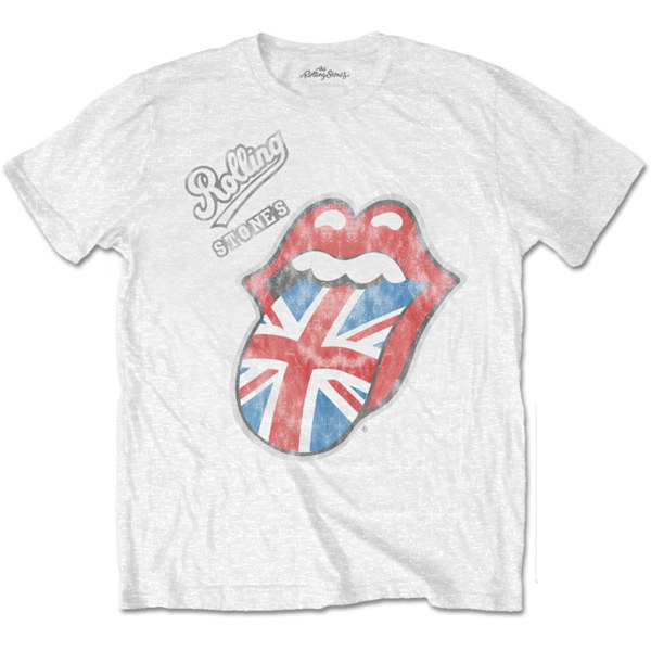 The Rolling Stones Unisex Adult Union Jack Logo T-Shirt XL Vit White XL