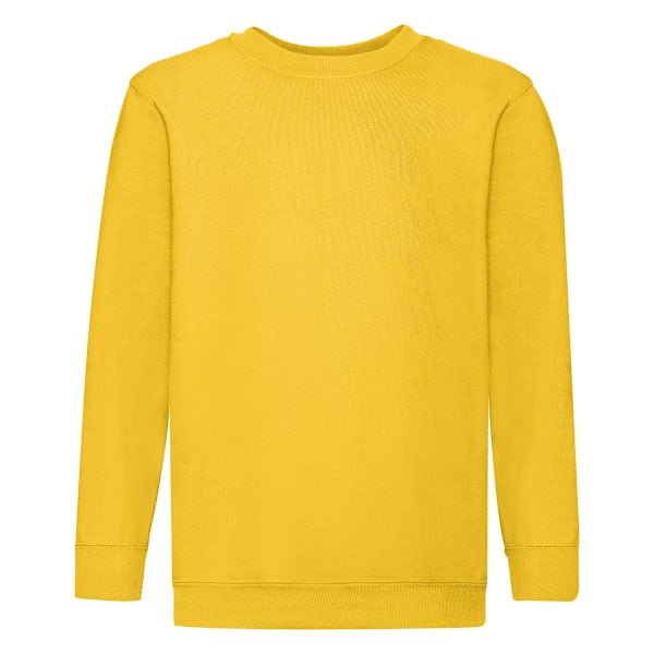 Fruit Of The Loom Barnkläder Unisex Set In Sleeve Sweatshirt 3-4 Sunflower 3-4