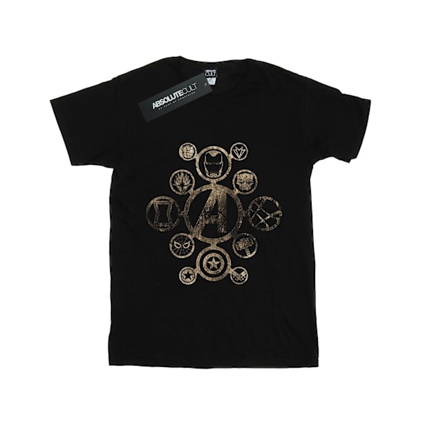 Marvel Dam/Damer Avengers Infinity War Ikoner Bomull Boyfrie Black XXL