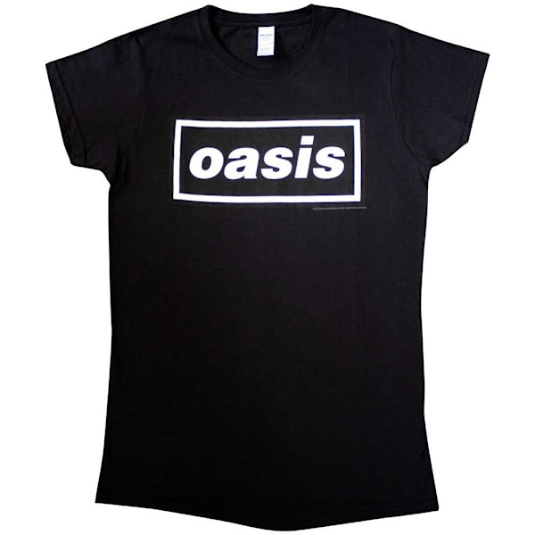 Oasis Dam/Kvinnor Decca Logotyp T-shirt S Svart Black S