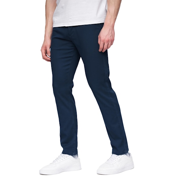 Henleys Herr Visit Chinos 36R Blå Blue 36R