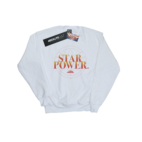 Marvel Herr Captain Marvel Star Power Sweatshirt 3XL Vit White 3XL