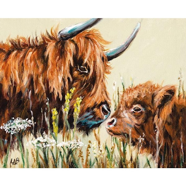 Louise Brown Mother´s Love inramad duktryck 60cm x 80cm Crea Cream/Brown 60cm x 80cm