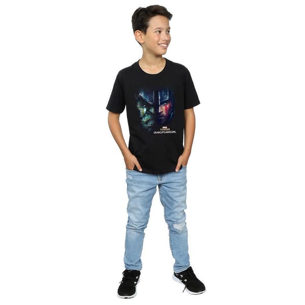Thor: Ragnarok Boys Hulk Split Face Bomull T-shirt 9-11 År B Black 9-11 Years