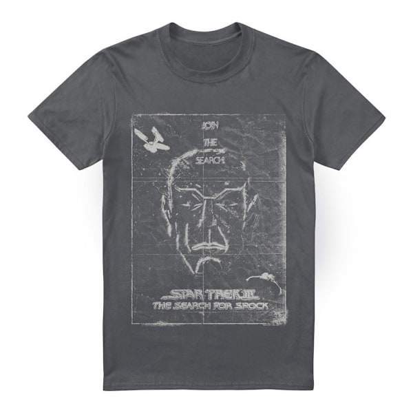 Star Trek Herr Gå Med i Sökandet T-Shirt L Gråmelerad Charcoal L