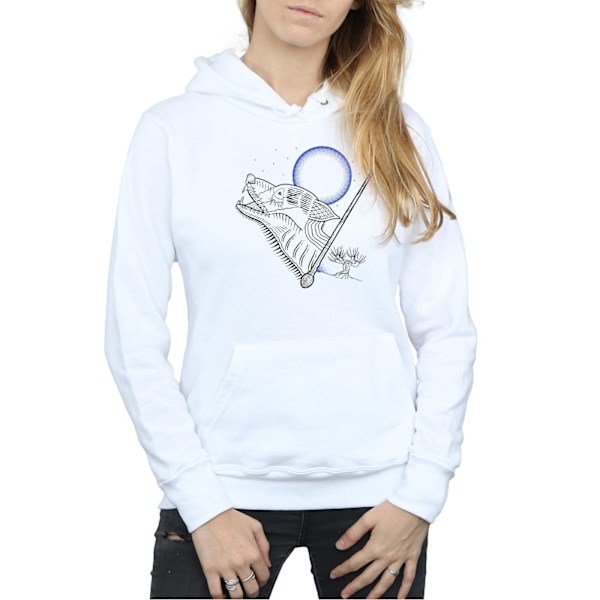 Harry Potter Dam/Kvinnor Vargulv Linjekonst Hoodie M Vit White M