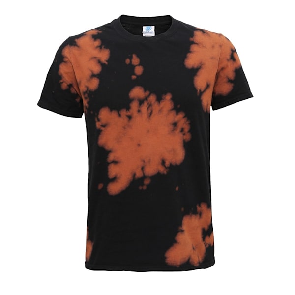 Colortone Unisex Bleached Out T-Shirt S UK Svart Black S UK