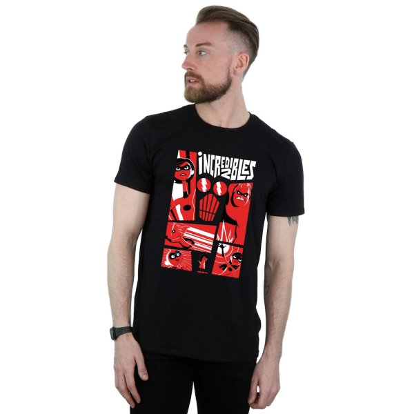 The Incredibles Mens Collage bomull T-shirt S Svart Black S
