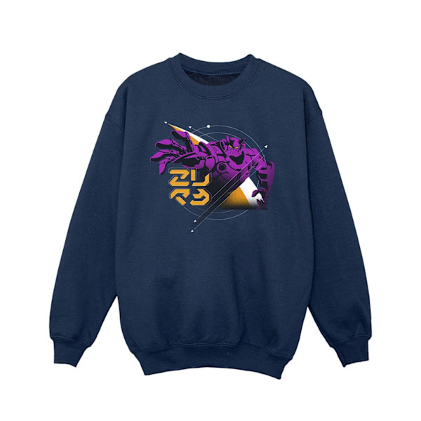 Disney Girls Lightyear Zurg Space Circle Sweatshirt 9-11 år Navy Blue 9-11 Years