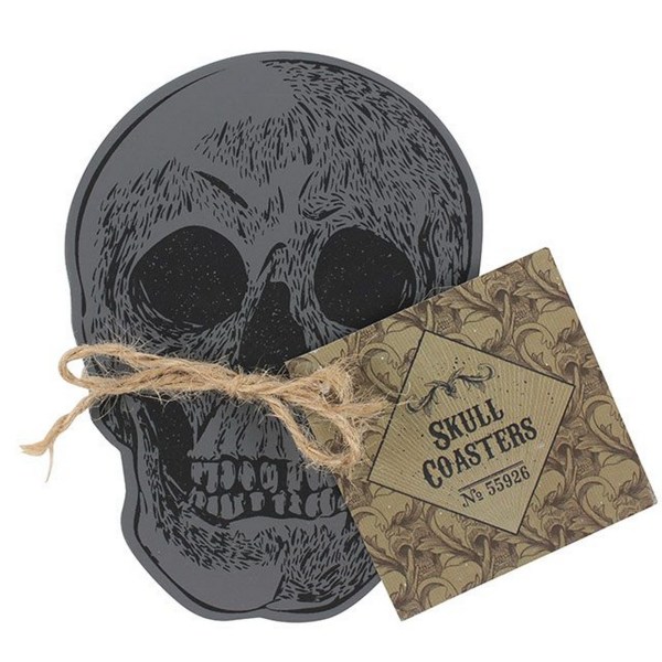 Cabinet Of Curiosities Skull Coasters (set med 4) One Size May V May Vary One Size