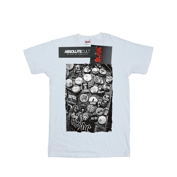 AC/DC Mens Badges Collection T-Shirt M Vit White M