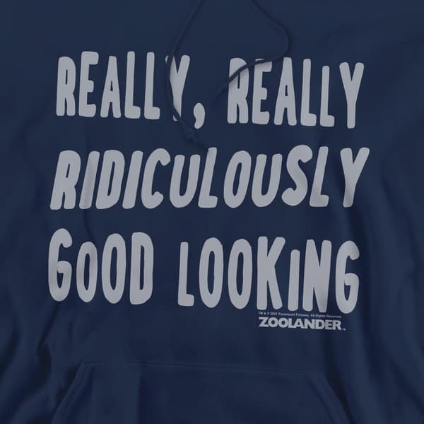 Zoolander Herr Derek Zoolander Hoodie S Marinblå Navy S