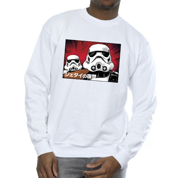 Star Wars Stormtrooper japansk sweatshirt för män M vit White M