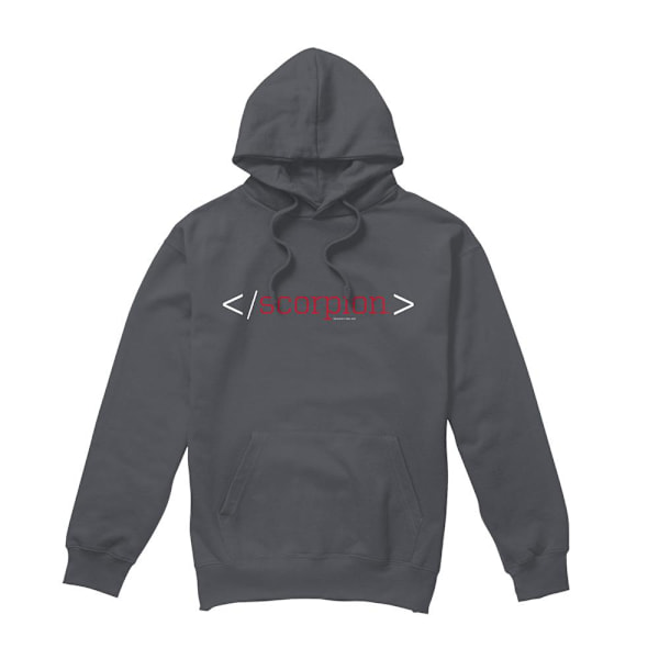 Scorpion Herr Logo Hoodie M Gråmelerad Charcoal M