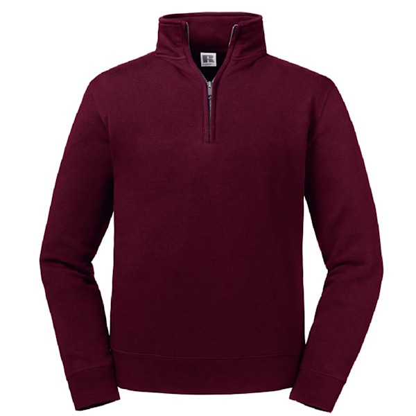 Russell Herr Authentic Quarter Zip Sweatshirt XS Burgundy Burgundy XS