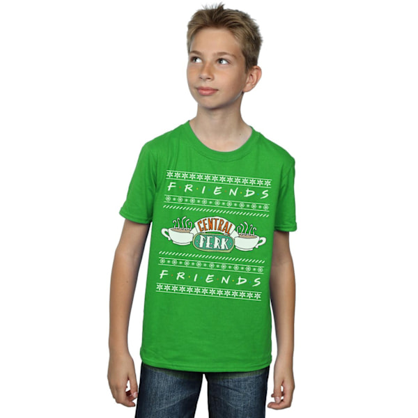 Friends Boys Fair Isle Central Perk T-shirt 7-8 år Irländsk grön Irish Green 7-8 Years