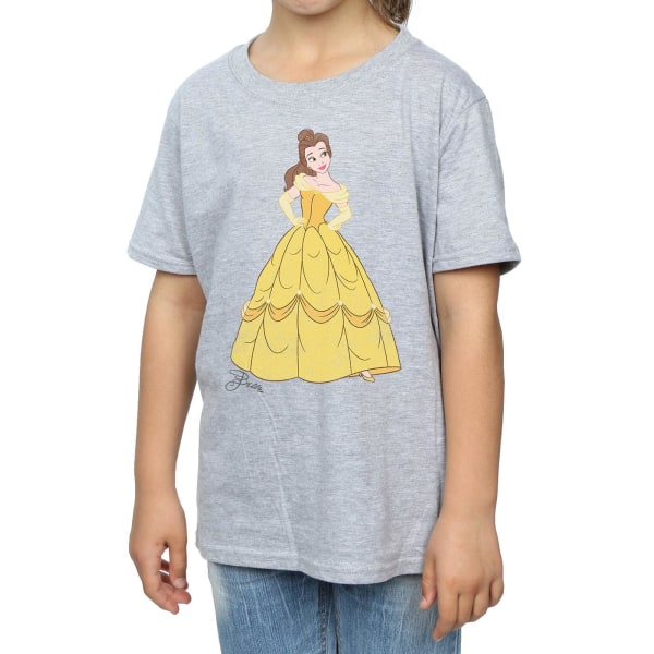 Beauty And The Beast Girls Belle Cotton T-Shirt 12-13 år Spo Sports Grey 12-13 Years