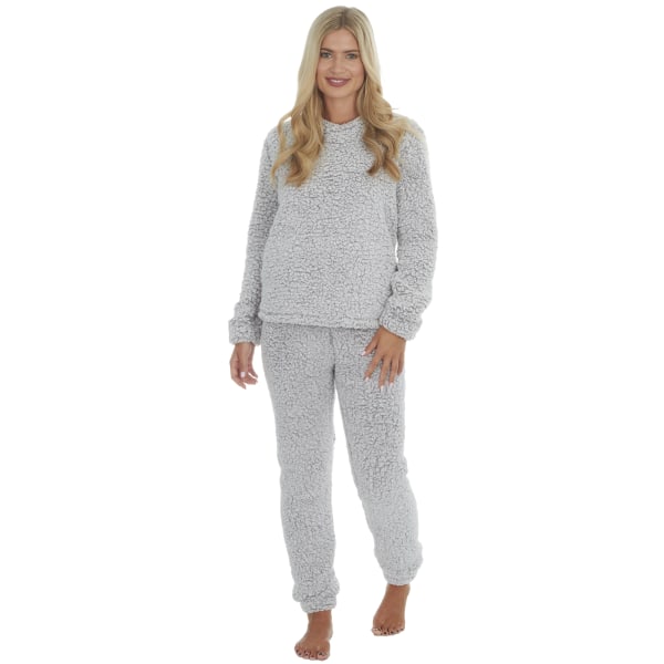 Forever Dreaming Dam/Dam Sherpa Fleece Pyjamas Set M Grå Grey M