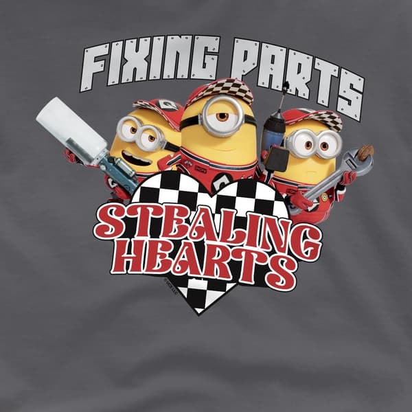 Despicable Me 4 Herr Fixar Delar T-Shirt M Kolgrå Charcoal M